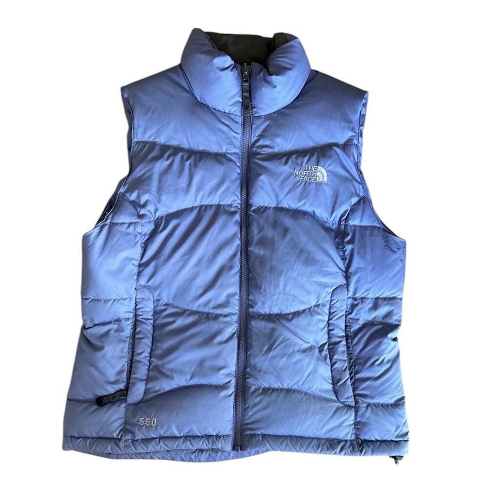 Womens north face purple puffer vest
